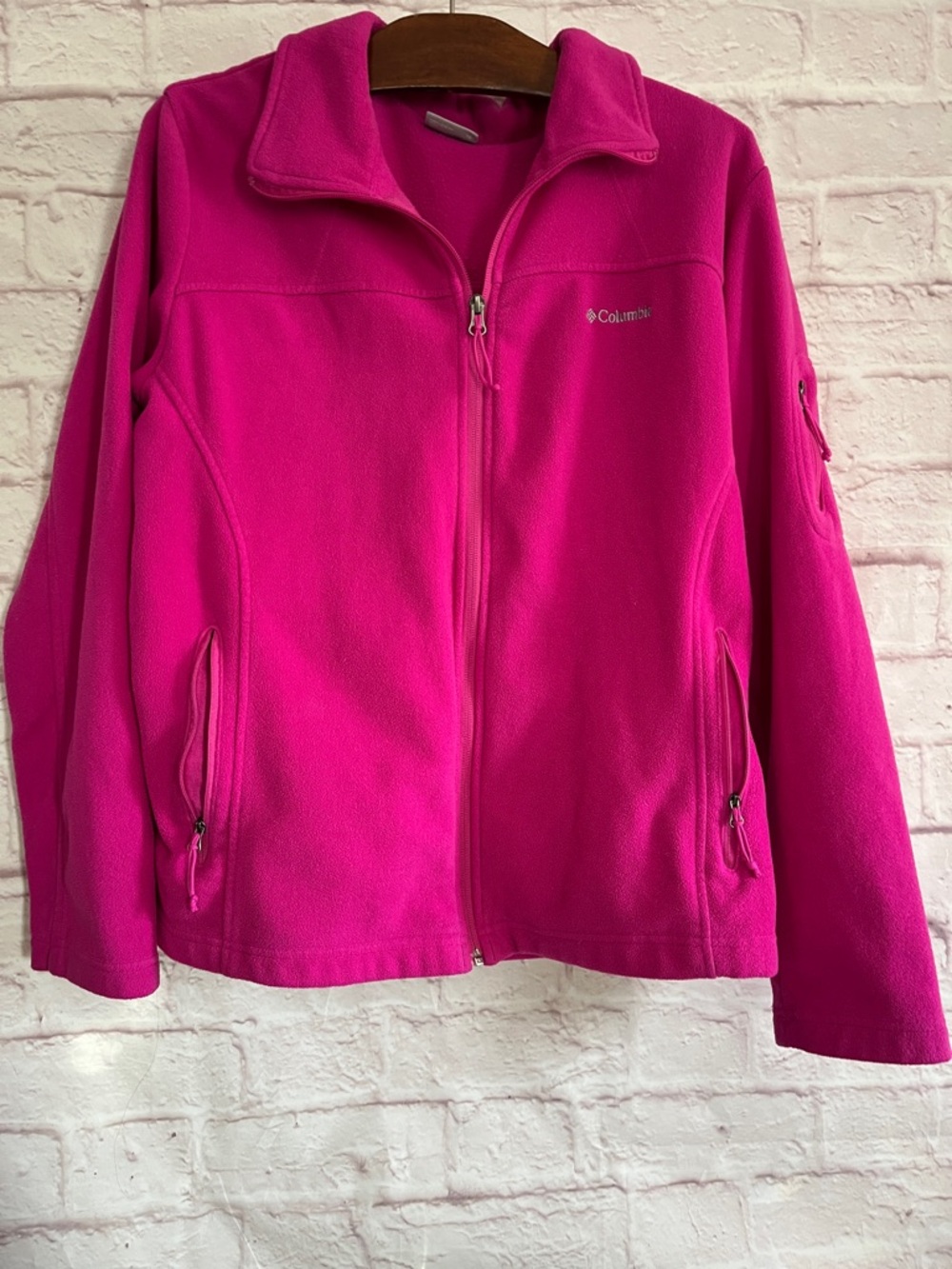 Columbia Bright Pink Full-Zip Fleece Jacket